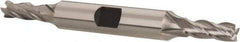 Hertel - 15/64", 5/8" LOC, 3/8" Shank Diam, 3-3/8" OAL, 4 Flute, Cobalt Square End Mill - Double End, Uncoated, Spiral Flute, 30° Helix, Centercutting, Right Hand Cut, Right Hand Flute - Eagle Tool & Supply