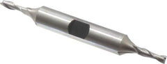 Hertel - 9/64", 7/16" LOC, 3/8" Shank Diam, 3-1/8" OAL, 2 Flute, Cobalt Square End Mill - Double End, Uncoated, Spiral Flute, 30° Helix, Centercutting, Right Hand Cut, Right Hand Flute - Eagle Tool & Supply