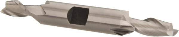 Hertel - 17/64", 9/16" LOC, 3/8" Shank Diam, 3-1/8" OAL, 2 Flute, Cobalt Square End Mill - Double End, Uncoated, Spiral Flute, 30° Helix, Centercutting, Right Hand Cut, Right Hand Flute - Eagle Tool & Supply
