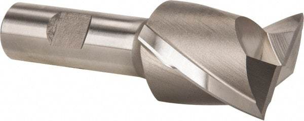 Hertel - 1-1/2", 1-5/8" LOC, 3/4" Shank Diam, 3-7/8" OAL, 2 Flute, Cobalt Square End Mill - Single End, Uncoated, Spiral Flute, 30° Helix, Centercutting, Right Hand Cut, Right Hand Flute - Eagle Tool & Supply