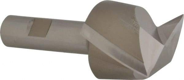 Hertel - 2", 1-5/8" LOC, 3/4" Shank Diam, 4-1/8" OAL, 2 Flute, Cobalt Square End Mill - Single End, Uncoated, Spiral Flute, 30° Helix, Centercutting, Right Hand Cut, Right Hand Flute - Eagle Tool & Supply