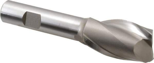Hertel - 1", 1-5/8" LOC, 5/8" Shank Diam, 4-1/8" OAL, 2 Flute, Cobalt Square End Mill - Single End, Uncoated, Spiral Flute, 30° Helix, Centercutting, Right Hand Cut, Right Hand Flute - Eagle Tool & Supply