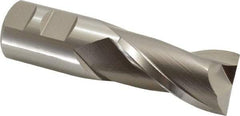 Hertel - 1-1/4", 2-1/4" LOC, 1-1/4" Shank Diam, 4-3/4" OAL, 2 Flute, Cobalt Square End Mill - Single End, Uncoated, Spiral Flute, 30° Helix, Centercutting, Right Hand Cut, Right Hand Flute - Eagle Tool & Supply