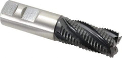 Hertel - 1" Diam, Coarse Pitch, 2" LOC, 5 Flute Cobalt Roughing Square End Mill - TiAlN Finish, 4-1/2" OAL, 1" Shank Diam, Single End, Centercutting, 30° Helix - Eagle Tool & Supply