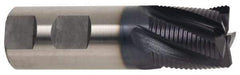 Hertel - 1" Diam, Fine Pitch, 4" LOC, 5 Flute Cobalt Roughing Square End Mill - TiAlN Finish, 6-1/2" OAL, 1" Shank Diam, Single End, 30° Helix - Eagle Tool & Supply