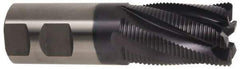 Hertel - 1-1/4" Diam, Fine Pitch, 2" LOC, 6 Flute Cobalt Roughing Square End Mill - TiAlN Finish, 4-1/2" OAL, 1-1/4" Shank Diam, Single End, 30° Helix - Eagle Tool & Supply