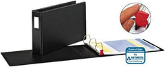 Cardinal - 3" Sheet Capacity, 11 x 17", Non-View Ring Binder - Vinyl, Black - Eagle Tool & Supply