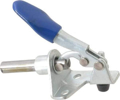 Gibraltar - 100 Lb Load Capacity, Flanged Base, Carbon Steel, Standard Straight Line Action Clamp - 3 Mounting Holes, 0.18" Mounting Hole Diam, 1/4" Plunger Diam, Thumb Handle - Eagle Tool & Supply