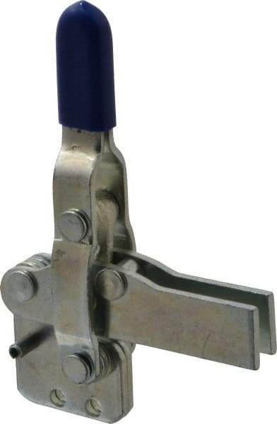 Gibraltar - 600 Lb Holding Capacity, Vertical Handle, Manual Hold Down Toggle Clamp - 85° Handle Movement, 71° Bar Opening, U-Bar, Straight Base, Carbon Steel - Eagle Tool & Supply