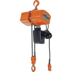 Vestil - 2 Ton Capacity, 8.5 FPM Lift Speed, 110 Volt, Electric Chain Hoist - 1.6 Output hp, 15' Max Lift - Eagle Tool & Supply