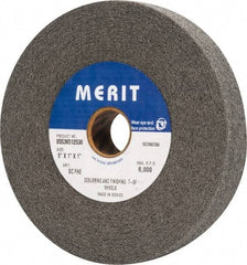 Merit Abrasives - 6" Diam, 1" Face Width, 1" Center Hole, Fine Grade, Silicon Carbide Deburring Wheel - Convolute, Hard Density 7 Grade, 6,000 RPM - Eagle Tool & Supply