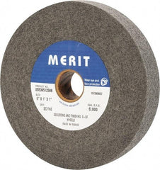 Merit Abrasives - 6" Diam, 1" Face Width, 1" Center Hole, Fine Grade, Silicon Carbide Deburring Wheel - Convolute, Hard Density 9 Grade, 6,000 RPM - Eagle Tool & Supply