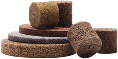 Merit Abrasives - 3" Diam, 1/4" Face Width, 1/4" Center Hole, Fine Grade, Aluminum Oxide Deburring Wheel - Unitized, Soft Density 4 Grade, 12,000 RPM - Eagle Tool & Supply