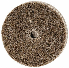 Merit Abrasives - 2" Diam, 1/2" Face Width, 1/4" Center Hole, Coarse Grade, Aluminum Oxide Deburring Wheel - Unitized, Hard Density 8 Grade, 22,000 RPM - Eagle Tool & Supply