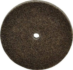 Merit Abrasives - 3" Diam, 1/4" Face Width, 1/4" Center Hole, Coarse Grade, Aluminum Oxide Deburring Wheel - Unitized, Hard Density 8 Grade, 18,000 RPM - Eagle Tool & Supply
