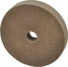 Merit Abrasives - 6" Diam, 1" Face Width, 1" Center Hole, Fine Grade, Aluminum Oxide Deburring Wheel - Unitized, Medium Density 6 Grade, 5,000 RPM - Eagle Tool & Supply