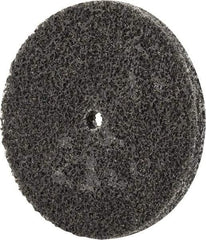 Merit Abrasives - 3" Diam, 1/4" Face Width, 1/4" Center Hole, Fine Grade, Silicon Carbide Deburring Wheel - Unitized, Soft Density 2 Grade, 12,000 RPM - Eagle Tool & Supply