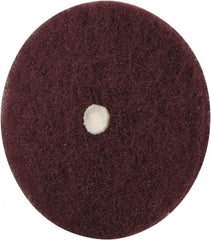 Merit Abrasives - 5" Diam, Medium Mounted Scrubber Buffing Wheel - 1 Ply, Very Fine Grade, 1/4" Shank Diam, 4,000 RPM - Eagle Tool & Supply