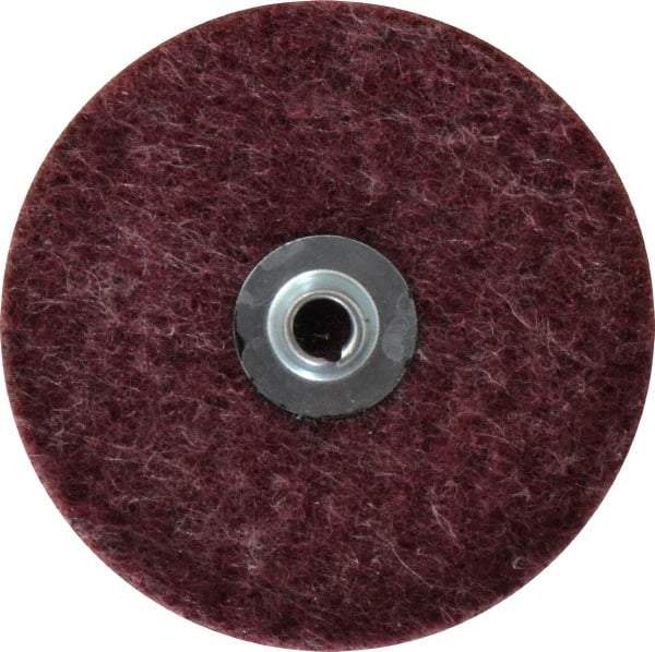 Merit Abrasives - 4" Disc Diam, Aluminum Oxide Quick Change Disc - Type S Attaching System, Nonwoven, Brown, Medium Grade, 15,000 RPM, GD Series - Eagle Tool & Supply