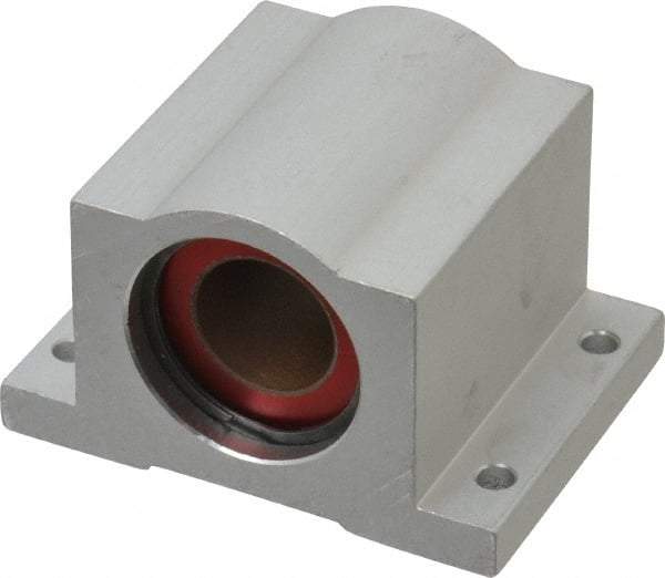 Pacific Bearing - 3/4" ID, 2-3/4" OAW x 2.063" OAL x 2.188" OAH Pillow Block - 1,905 Lb Static Cap, 2-3/8" Btw Mnt Hole Ctrs, 0.937" Base-to-Ctr Ht, Aluminum - Eagle Tool & Supply