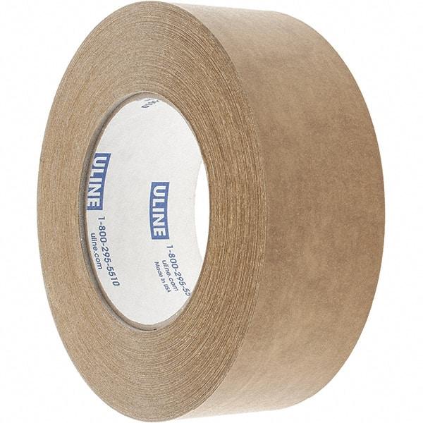 Made in USA - 2" x 60 Yd Tan Rubber Adhesive Sealing Tape - Paper Backing, 7 mil Thick - Eagle Tool & Supply