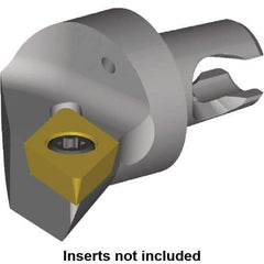 Kennametal - Right Hand Cut, Size KM2016, DP.. Insert Compatiblity, Internal or External Modular Turning & Profiling Cutting Unit Head - 17mm Ctr to Cutting Edge, 20mm Head Length, Through Coolant, Series KM Micro - Eagle Tool & Supply