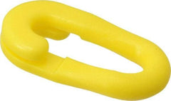 PRO-SAFE - 1-1/2" Wide Barrier Connecting Link - Celcon, Yellow, Use with Plastic Chain - Eagle Tool & Supply