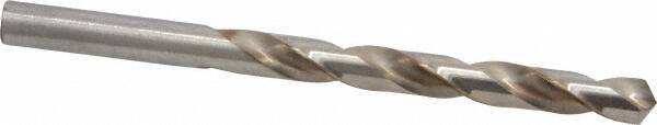 Hertel - Letter S 118° High Speed Steel Jobber Drill - Bright Finish, Right Hand Cut, Spiral Flute, Straight Shank, 4-7/8" OAL, Standard Point - Eagle Tool & Supply