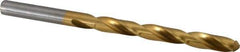 Hertel - Letter K 118° High Speed Steel Jobber Drill - TiN Finish, Right Hand Cut, Spiral Flute, Straight Shank, 4-1/4" OAL, Standard Point - Eagle Tool & Supply