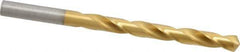Hertel - Letter O 118° High Speed Steel Jobber Drill - TiN Finish, Right Hand Cut, Spiral Flute, Straight Shank, 4-1/2" OAL, Standard Point - Eagle Tool & Supply
