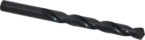 Hertel - 15/32" 135° High Speed Steel Jobber Drill - Oxide Finish, Right Hand Cut, Spiral Flute, Straight Shank, 5-3/4" OAL, Split Point - Eagle Tool & Supply