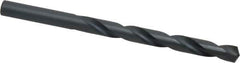 Hertel - Letter M 135° High Speed Steel Jobber Drill - Oxide Finish, Right Hand Cut, Spiral Flute, Straight Shank, 4-3/8" OAL, Split Point - Eagle Tool & Supply