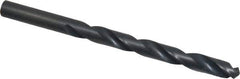 Hertel - Letter R 135° High Speed Steel Jobber Drill - Oxide Finish, Right Hand Cut, Spiral Flute, Straight Shank, 4-3/4" OAL, Split Point - Eagle Tool & Supply
