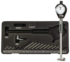 Fowler - 16 Anvil, 35 to 160mm Dial Bore Gage - 0.01mm Graduation, 225mm Gage Depth, Carbide Anvil - Eagle Tool & Supply