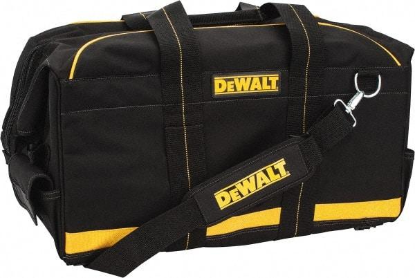 DeWALT - 9 Pocket Black & Yellow Polyester Tool Bag - 24" Wide x 12" Deep x 12" High - Eagle Tool & Supply