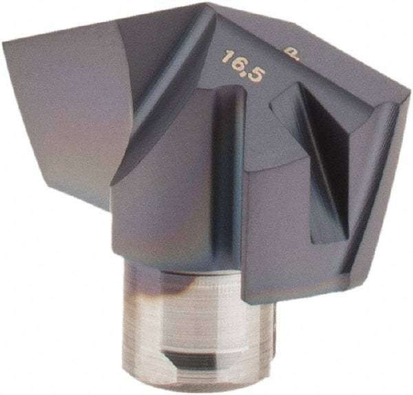 Iscar - Series ICP, 16.51mm Diam Grade IC908 140° Replaceable Drill Tip - Carbide, TiAlN Finish, 16 Seat Size - Eagle Tool & Supply