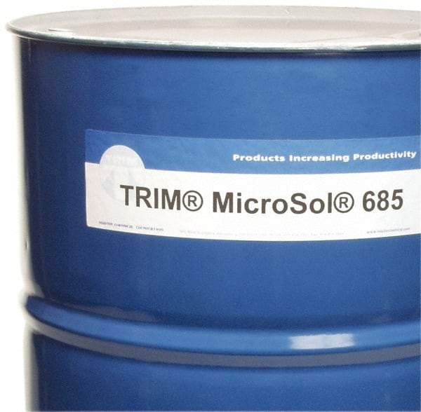 Master Fluid Solutions - Trim MicroSol 685, 54 Gal Drum Cutting & Grinding Fluid - Semisynthetic, For Machining - Eagle Tool & Supply