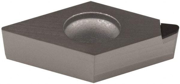 Hertel - HT-DCMX32.50.5 Grade HT420CD Polycrystalline Diamond (PCD) Turning Insert - Uncoated, Diamond, 3/8" Inscr Circle, 5/32" Thick, 0.0078" Corner Radius - Eagle Tool & Supply