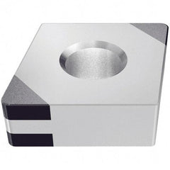 Iscar - CNGA432 M4 Grade IB25HC PCBN Turning Insert - TiN Finish, 80° Diamond, 1/2" Inscr Circle, 3/16" Thick, 1/32" Corner Radius - Eagle Tool & Supply