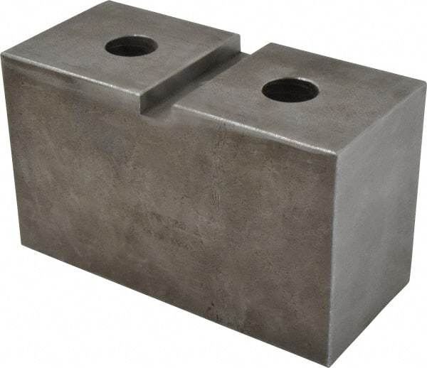 H & R Manufacturing - Bullard Attachment, Square Soft Lathe Chuck Jaw - Steel, 3-1/4" Btw Mount Hole Ctrs, 6-5/8" Long x 3" Wide x 4" High, 7/8" Fastener - Eagle Tool & Supply