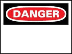 NMC - "Danger", 14" Long x 20" Wide, Pressure-Sensitive Vinyl Safety Sign - Rectangle, 0.004" Thick, Use for Accident Prevention - Eagle Tool & Supply