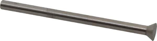 Dayton Lamina - 0.225" Head Diam, 1/8" Shank Diam, Quill Head, High Speed Steel Solid Mold Die Blank & Punch - 60° Head Angle, 0.0875" Head Height, 2" OAL, Blank Punch, KWX Series - Eagle Tool & Supply