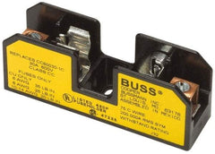 Cooper Bussmann - 2 Pole, 10 to 14 AWG, 600 VAC/VDC, 15 Amp, DIN Rail Mount Fuse Block - 3 Inch Long x 1.63 Inch Wide x 1.22 Inch High Block - Eagle Tool & Supply