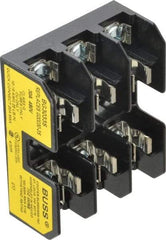 Cooper Bussmann - 3 Pole, 10 to 14 AWG, 480 VAC/VDC, 30 Amp, DIN Rail Mount Fuse Block - 3 Inch Long x 2.38 Inch Wide x 1.22 Inch High Block - Eagle Tool & Supply