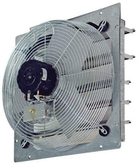 TPI - 18" Blade, Direct Drive, 1/8 hp, 2,300, 2,100 & 1,850 CFM, Totally Enclosed Exhaust Fan - 21-1/8" Opening Height x 21-1/8" Opening Width, 120 Volt, 3 Speed, Single Phase - Eagle Tool & Supply