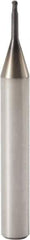 Seco - 1.2mm Diam, 0.9mm LOC, 2 Flute Solid Carbide Ball End Mill - MEGA-64-T Finish, Single End, 50mm OAL, 6mm Shank Diam, Spiral Flute - Eagle Tool & Supply