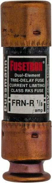 Cooper Bussmann - 125 VDC, 250 VAC, 0.13 Amp, Time Delay General Purpose Fuse - Fuse Holder Mount, 50.8mm OAL, 20 at DC, 200 (RMS) kA Rating, 9/16" Diam - Eagle Tool & Supply