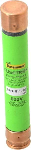 Cooper Bussmann - 300 VDC, 600 VAC, 1.5 Amp, Time Delay General Purpose Fuse - Fuse Holder Mount, 127mm OAL, 20 at DC, 200 (RMS) kA Rating, 13/16" Diam - Eagle Tool & Supply