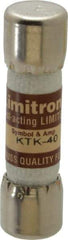 Cooper Bussmann - 600 VAC, 40 Amp, Fast-Acting General Purpose Fuse - Fuse Holder Mount, 1-1/2" OAL, 100 at AC kA Rating, 13/32" Diam - Eagle Tool & Supply