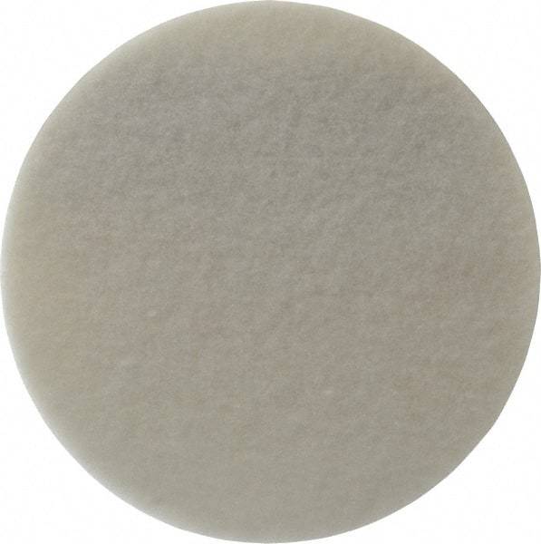 3M - 8" Ultra Fine Grade Aluminum Oxide Deburring Disc - Hook & Loop Connection, White, 3,000 Max RPM - Eagle Tool & Supply